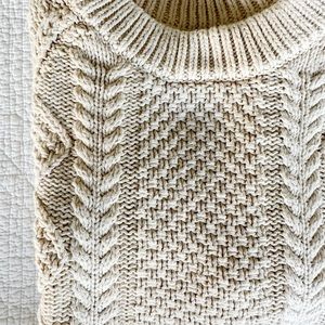 LL BEAN CABLE SWEATER